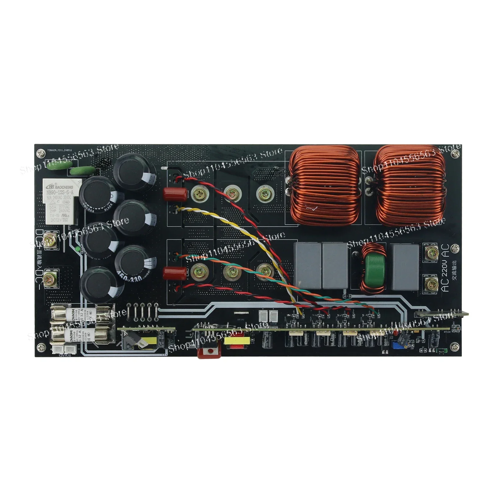12KW high-power sine wave inverter board - 320V-850VDC input rear stage board for new energy charging (equipped with IGBT)