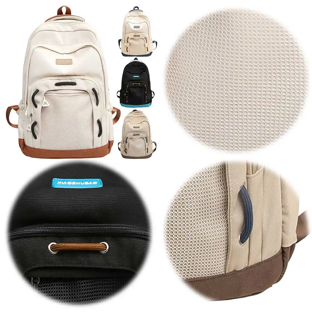 

School Backpack Large Capacity Casual Travel Daypack Nylon Bookbag Gift for Men and Women