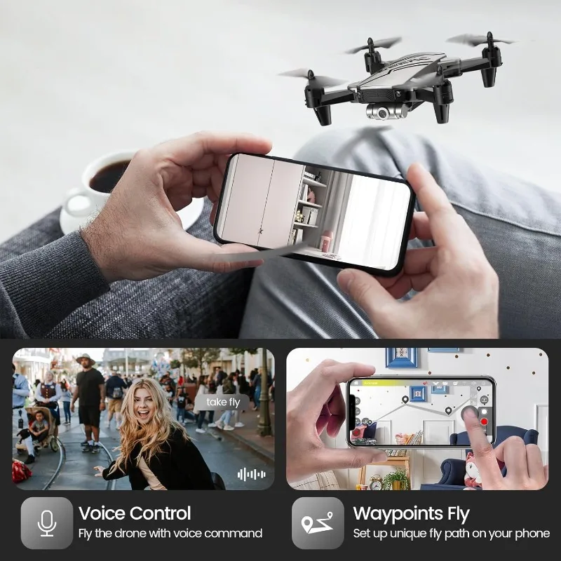 D20 Mini للأطفال مع كاميرا 720P HD FPV ألعاب التحكم عن بعد هدايا للأولاد والبنات مع عقد الارتفاع ووضع مقطوعة الرأس #3