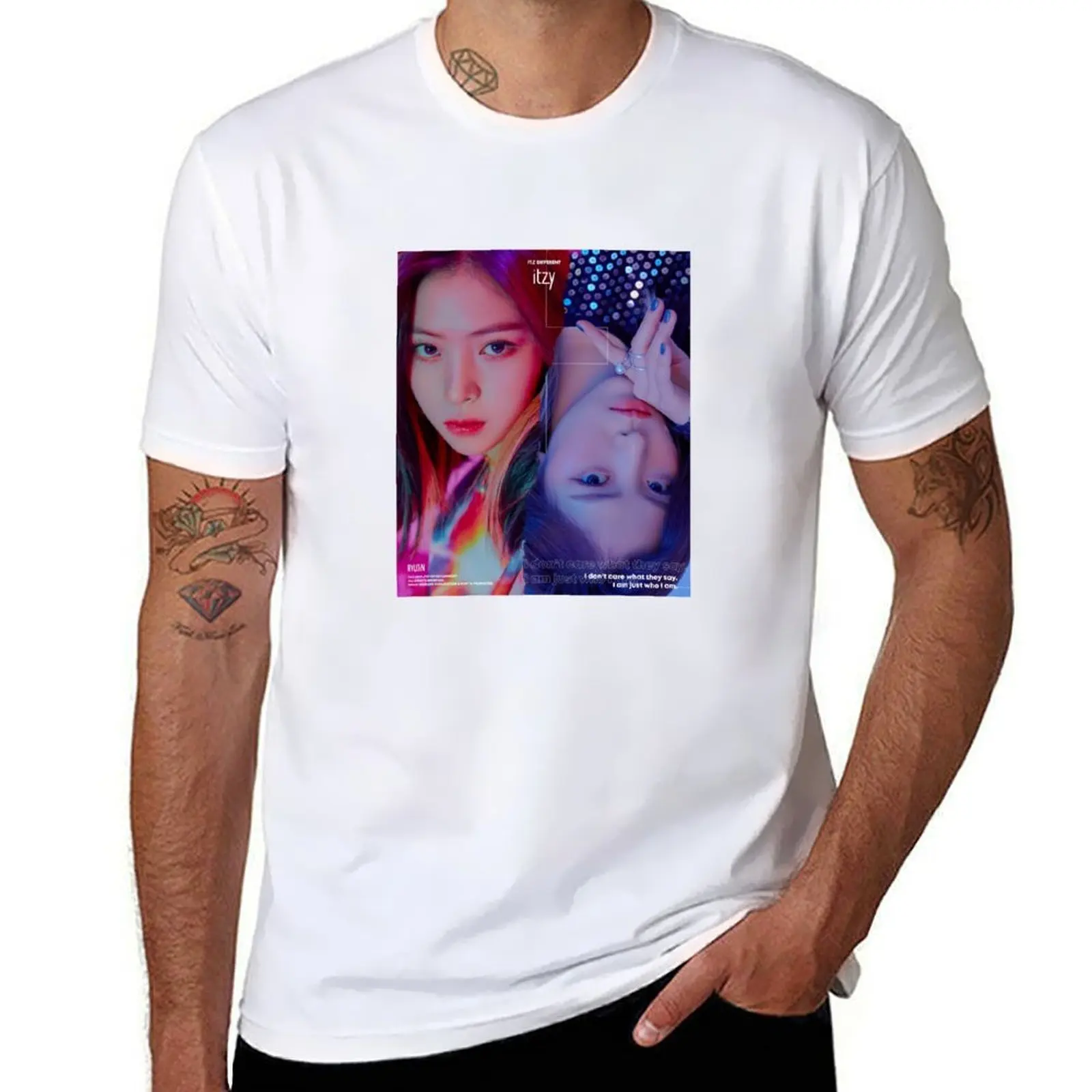 

itzy ryujin T-Shirt man tshirt t shirts cotton 100% T-Shirt