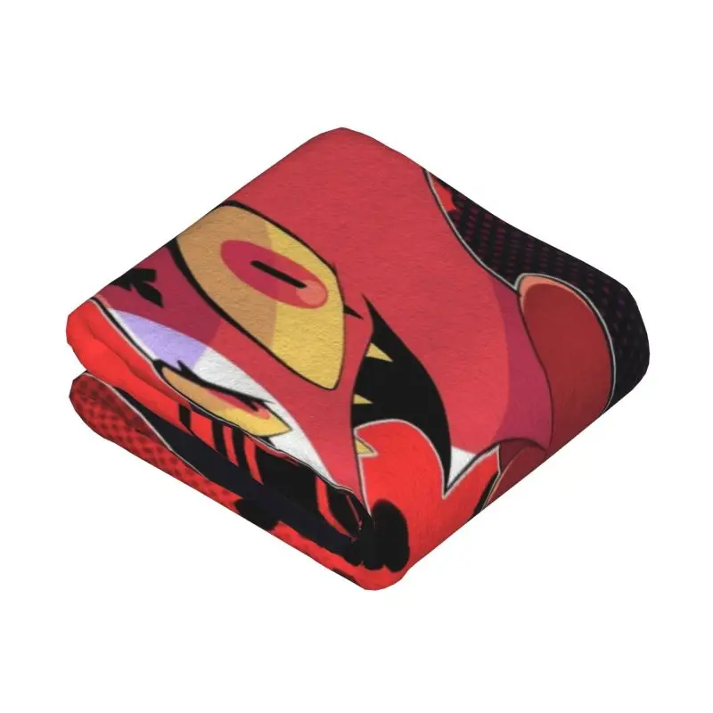 Custom Funny Cartoon Comics Tv Helluva Boss Blanket Warm Fleece Soft Flannel Throw Blankets for Bedroom Couch Car Spring