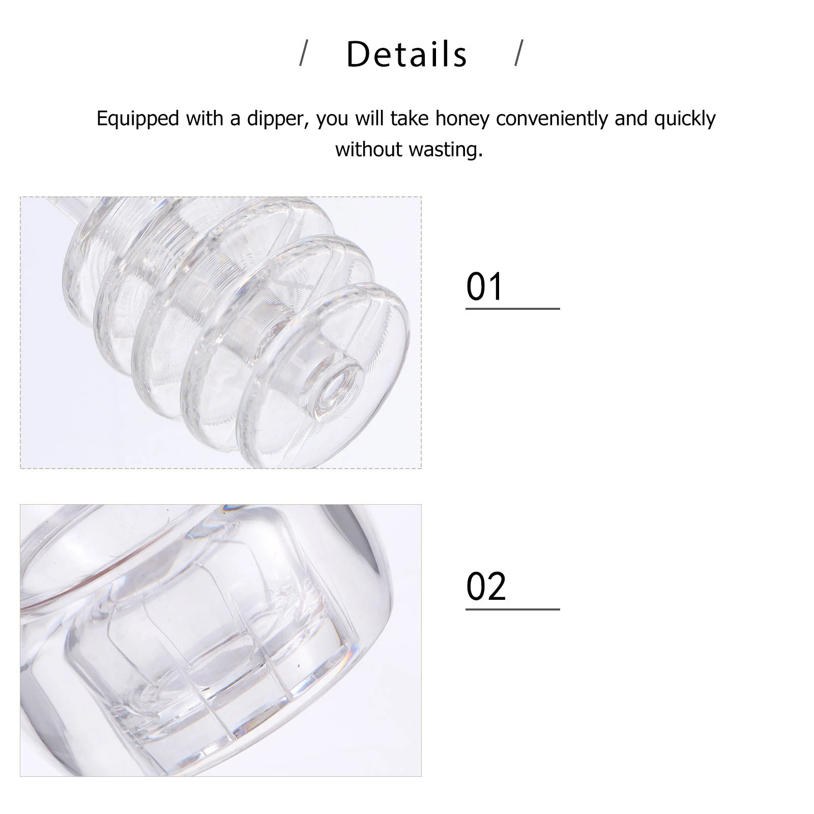 

Acrylic Pot Container Dipper Lid Dispenser Kitchen Storage Solution High Quality Transparent Design Long Lasting Use