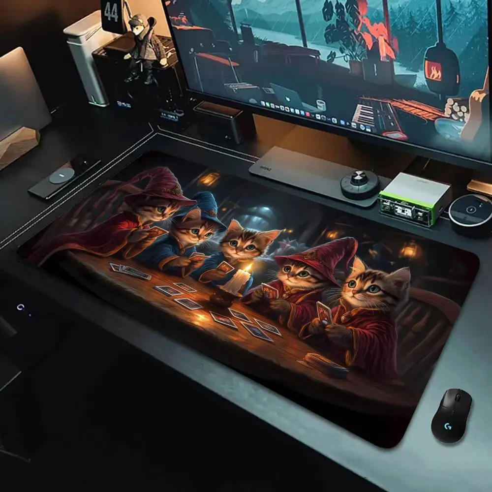 

Cat game pad computer mouse pad washable game Mechanical keyboard pad Multi-model office accessories plus long desk mat