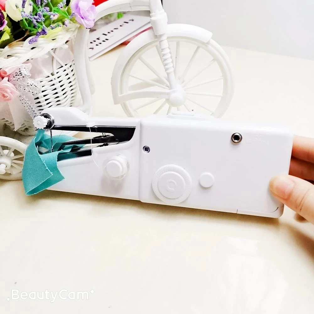 Hand Held Electric MINI Sewing Machine Household Stitch Clothes Sew needlework Set Portable Manual Sewing Machine Handwork Tools