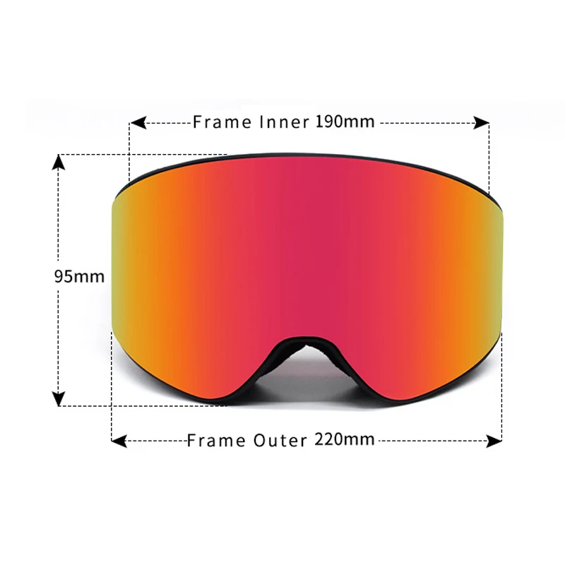 2022 Anti-fog-Männer Ski Brille Berg Winter Frau Snowboard Brille Doppel Objektiv Weibliche Skifahren Brillen Mann Motorrad Maske