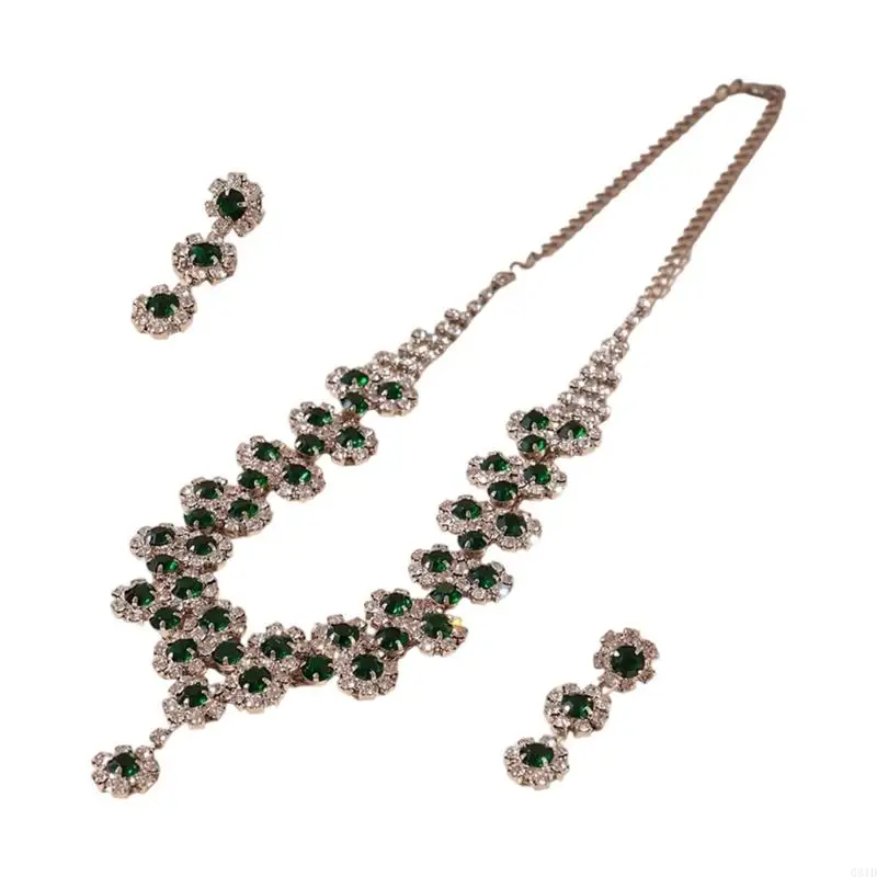 Art Deco Inspired Stackable Necklace Earrings Combo Wedding Party Jewelry Bridal Jewelry For Trendsetters
