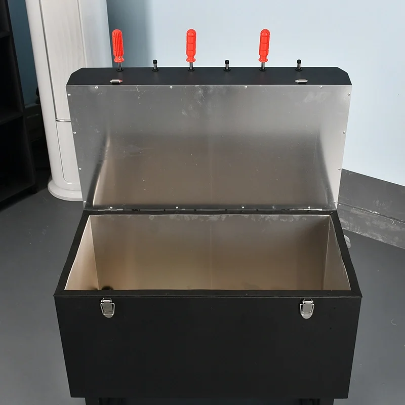 27" Cooler Soccer Table Baby Foot Foosball Soccer Game Table with Cooler Box and Wheels view 3