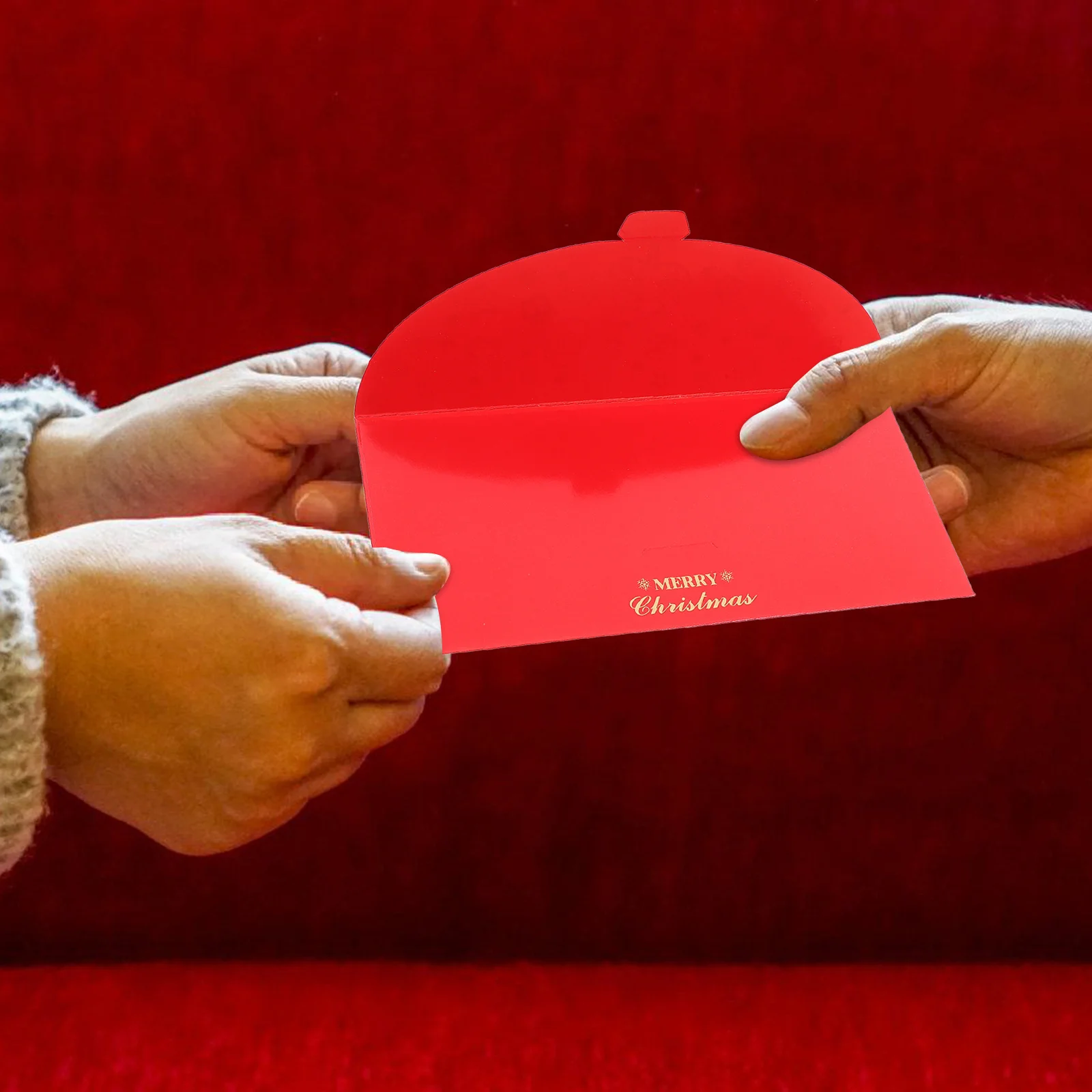 Buste rosse in lamina d'oro da 5 pezzi Buste rosse natalizie tradizionali per il nuovo anno, buste rosse natalizie