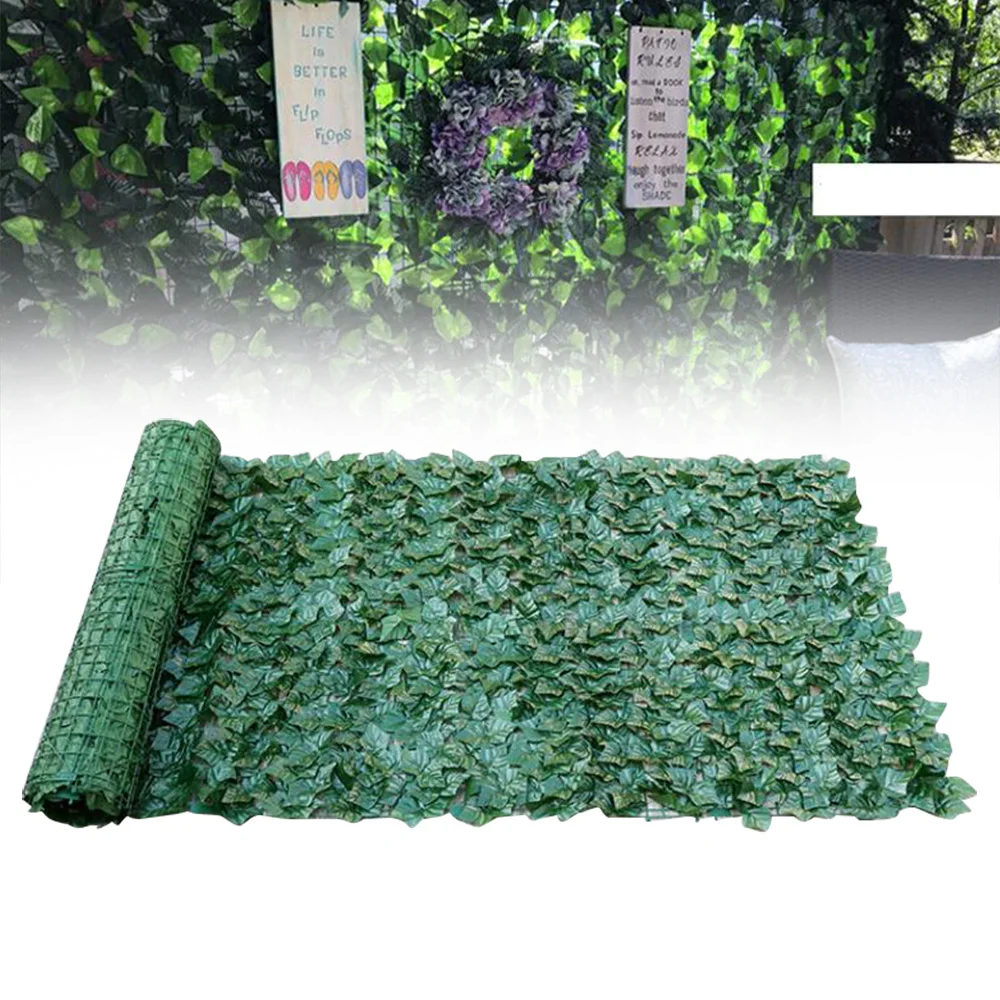 Artificial Leaf Fence Panel 50 * 300cm Artificial Ivy Hedge False Leaf Privacy Fence Garden Fence Balcony Terrace Screen