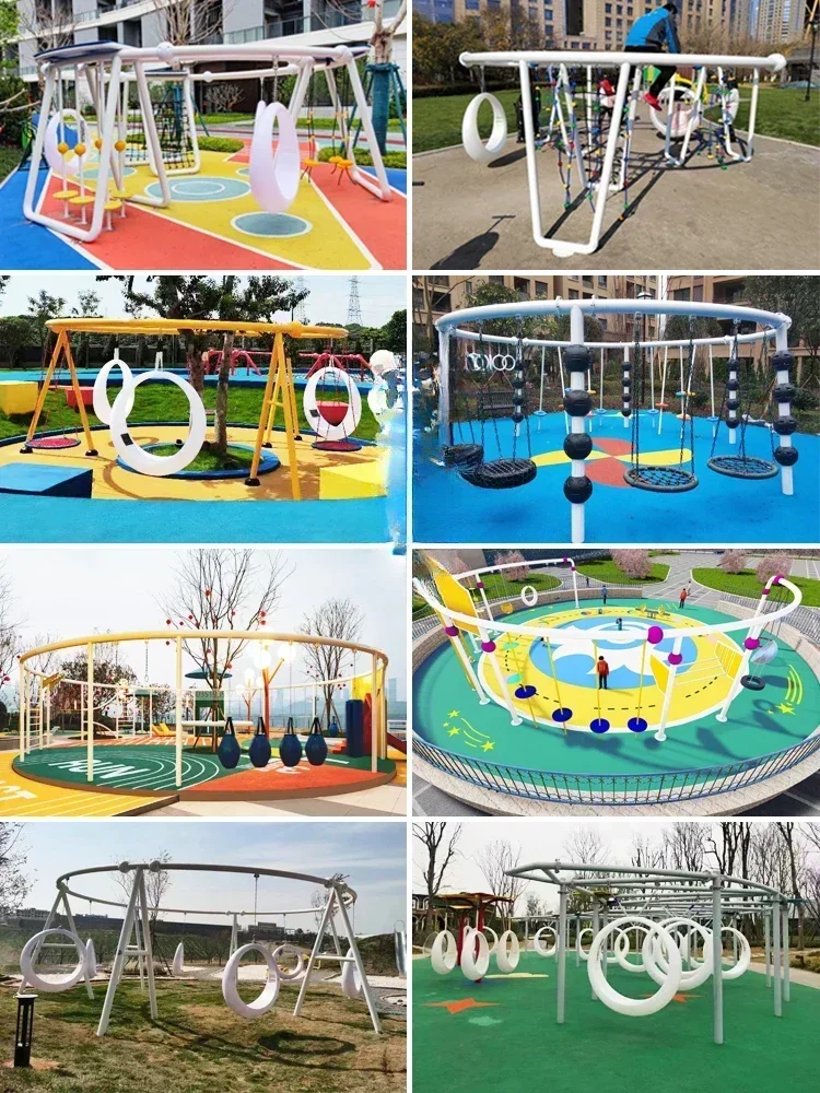 Sell like hot cakes Outdoor Children's Large Swing Park Square Courtyard to Swing Facilities Kindergarten