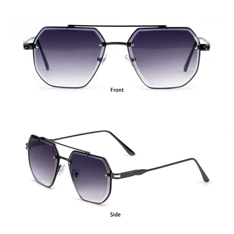 Raute neue Polygon Metallrahmen Herren Sonnenbrille Mode einfache Vintage Frauen Sonnenbrille UV400 Fahren Angeln das beste Geschenk – Detail 8