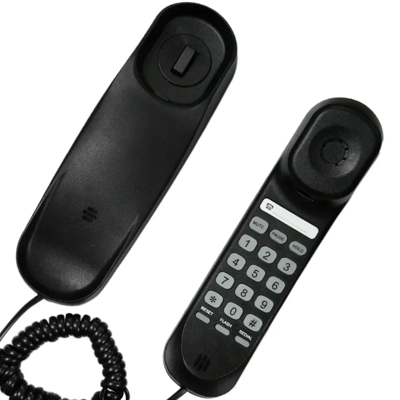 Durable(Black) Room Hotel Telephone Office Telephone Desk Wall Dual-purpose Small Hanging Extension