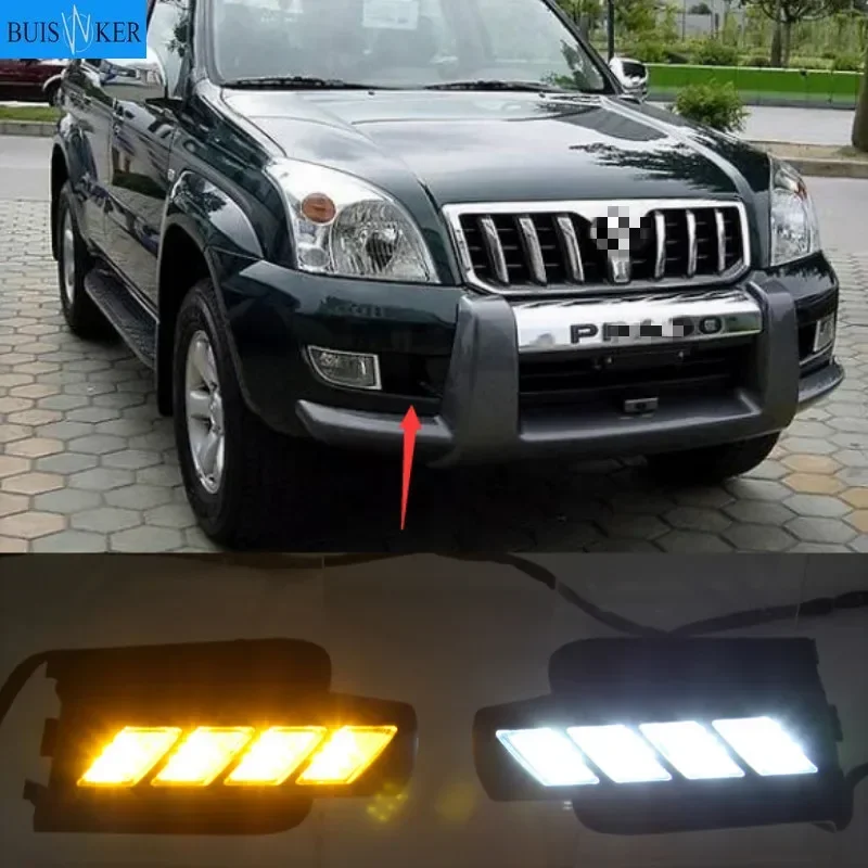 

Original Esuse LED DRL For Toyota Land Cruiser Prado 120 GRJ120 TRJ120 FJ120 2003~2009 Daytime Running Light Fog Lamp with E4