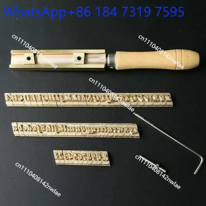 Custom T Shaped Movable Brass Mold for Leather Hot Stamping Embossing Template Logo Bronzing Plate Abrasive Tool