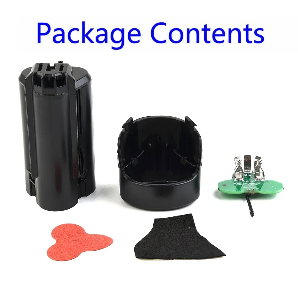 For Bosch Lithium Battery Top Shell Li-ion Plastic Plastic+metal 10.8V 12V 12V Power Tool 3pcs/set TSR1080 Black