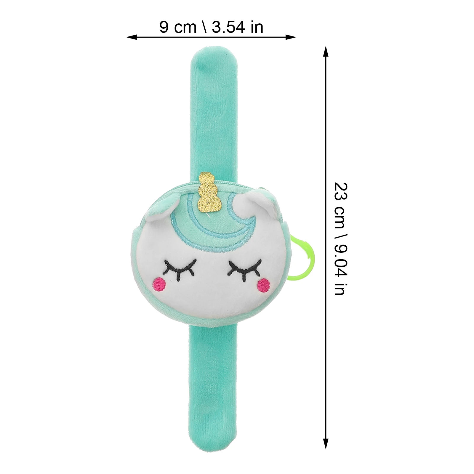 3x Unicorno Portamonete Bracciali schiaffo Animale Hugger Slap Braccialetto Portafoglio Portachiavi Unicorno Peluche Farcito Regali per feste di compleanno per bambini