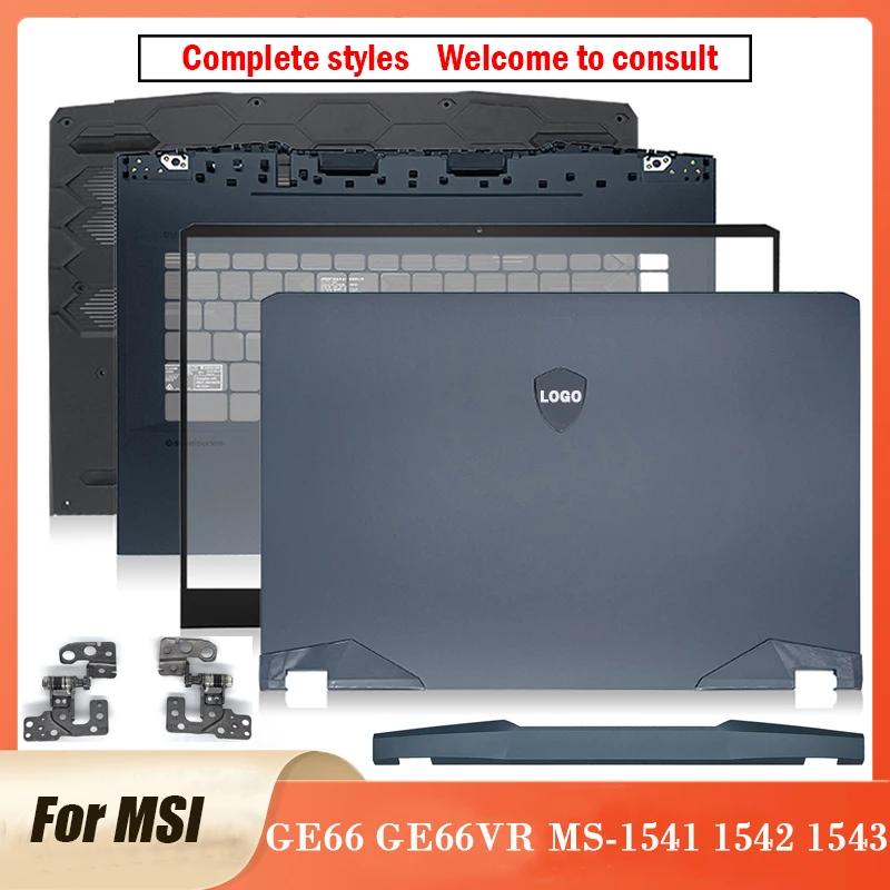 

NEW For MSI GE66 GE66VR MS-1541 1542 1543 Laptop LCD Back Cover Bezel Palmrest Bottom Case Hinge Top Case 307541A413HG0 GE66