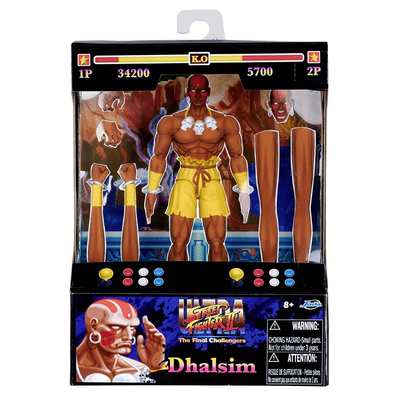 Game Street Fighter Dhaisim Action Figure Anime Street Fighter II: The Final Challengers Figuras Toys Model Gift for Children