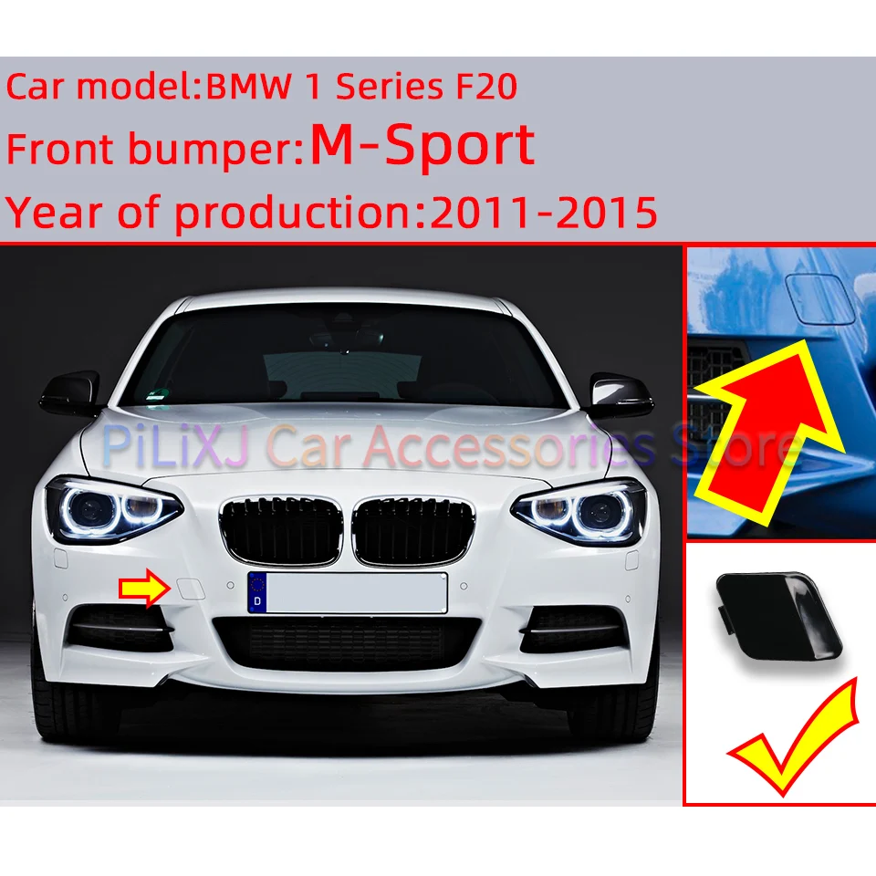 Bumper Towing Hook Cover Cap For BMW 1 Series F20 M-Sport 2011 2012 2013 2014 2015 Hauling Trailer Shell Bumper Decoration Lid