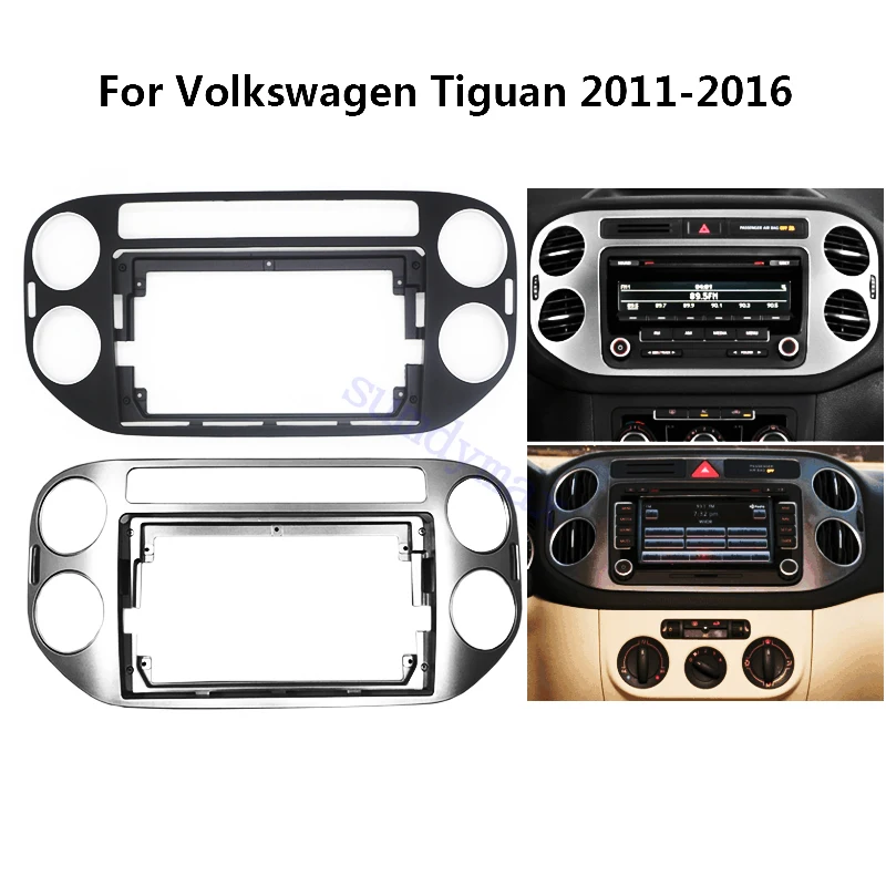 

9-дюймовый автомобильный радиоприемник Android для VW Volkswagen Tiguan 2010 2011-2017, автомобильная панель 2din, автомобильная стереосистема, DVD, мультимедийная рамка