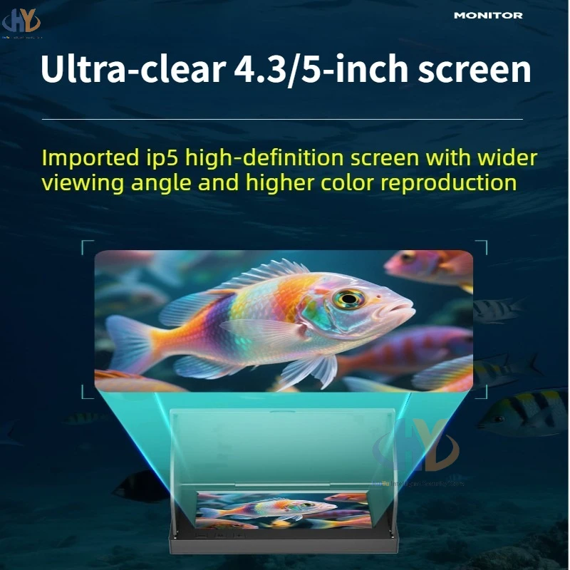 4.3/5-inch underwater high-definition fish finder, visual anchor fish underwater fishing camera, additional 10000 mAh power bank