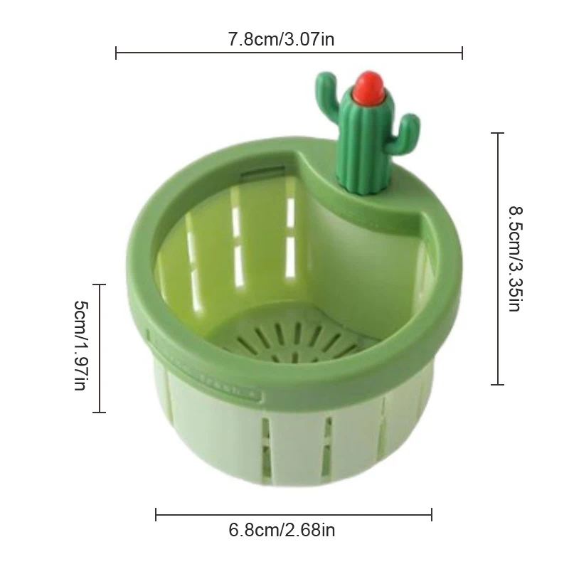 Escurridor de Cactus para fregadero de cocina, filtro colector de residuos, cesta de drenaje multifuncional para uso doméstico