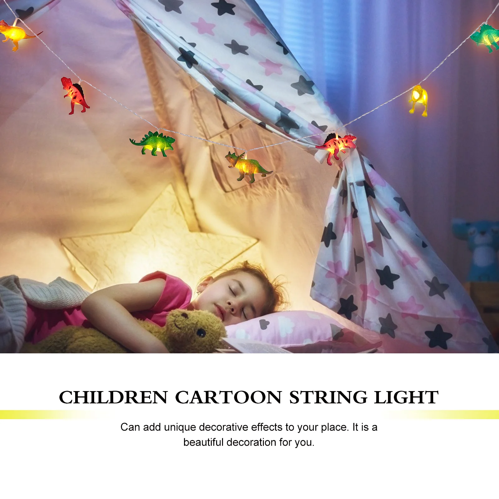 1 Set Dinosaur String Lights Operated Led String Light For Kids Room Decor Party Decoration Lamp Creative Lamps Home