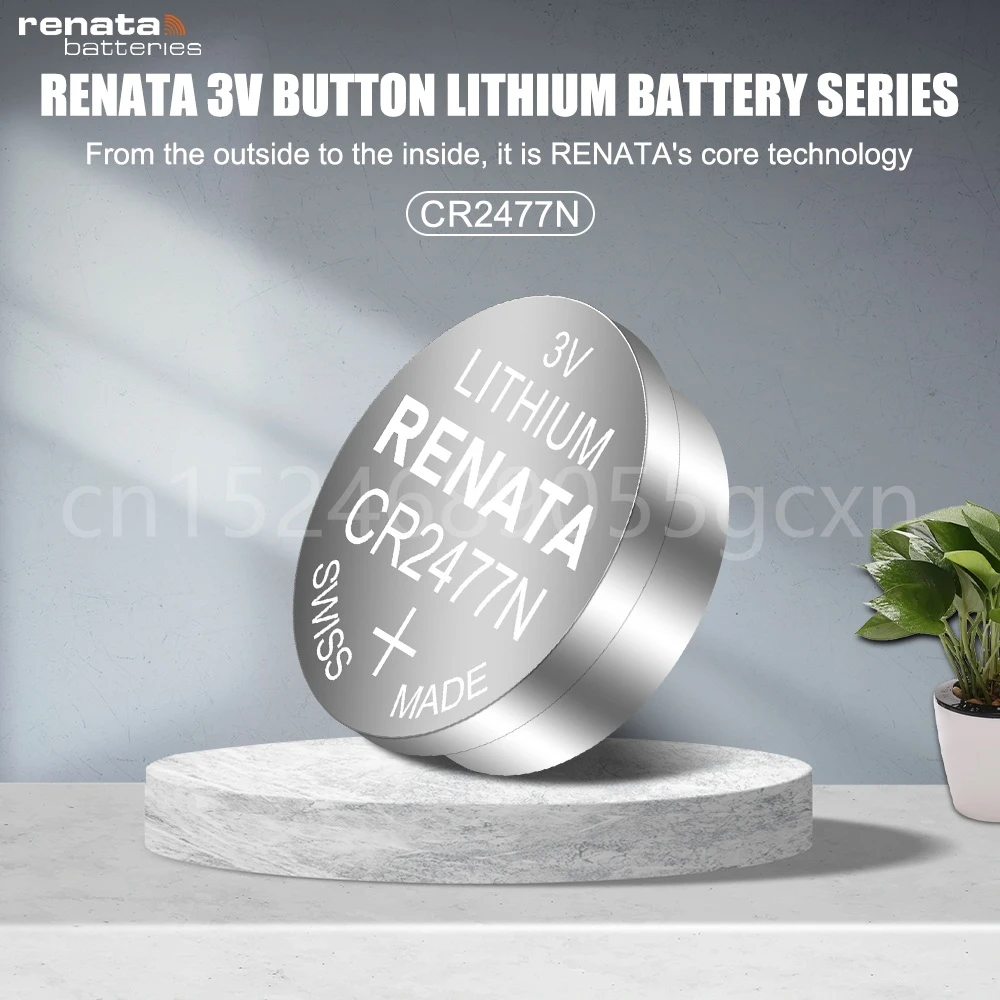 RENATA CR2477 3V Button Lithium Battery for Calculator Flashlights High Performance High Temperature Resistant Watch Coin Cell