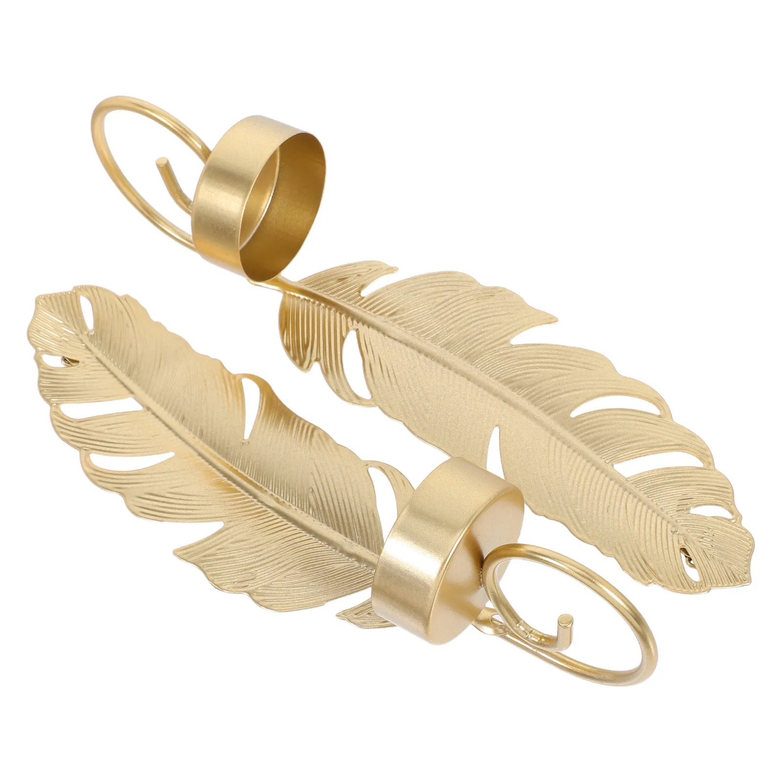 

2Pcs Wall Mounted Holder Leaf Shape Iron Art Decorative Candlestick Home Wall Decor Accent Candlestick Decor