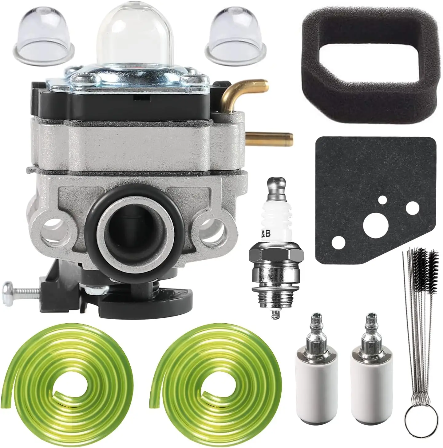 Carburetor with Air Filter for Ryobi 25cc String Trimmer Craftsman MTD | Replace 753-06258A 753-06258