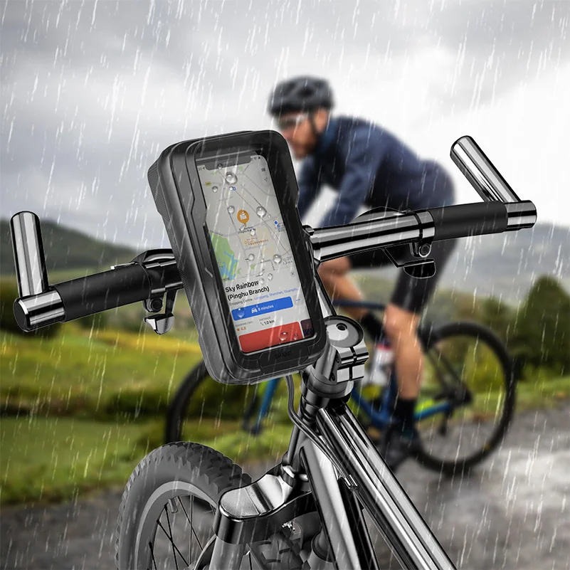 

Bicycle Phone Waterproof Bag Hard Shell Phone Waterproof Stand Rainproof Sunproof Parts Bag Cycling Mount