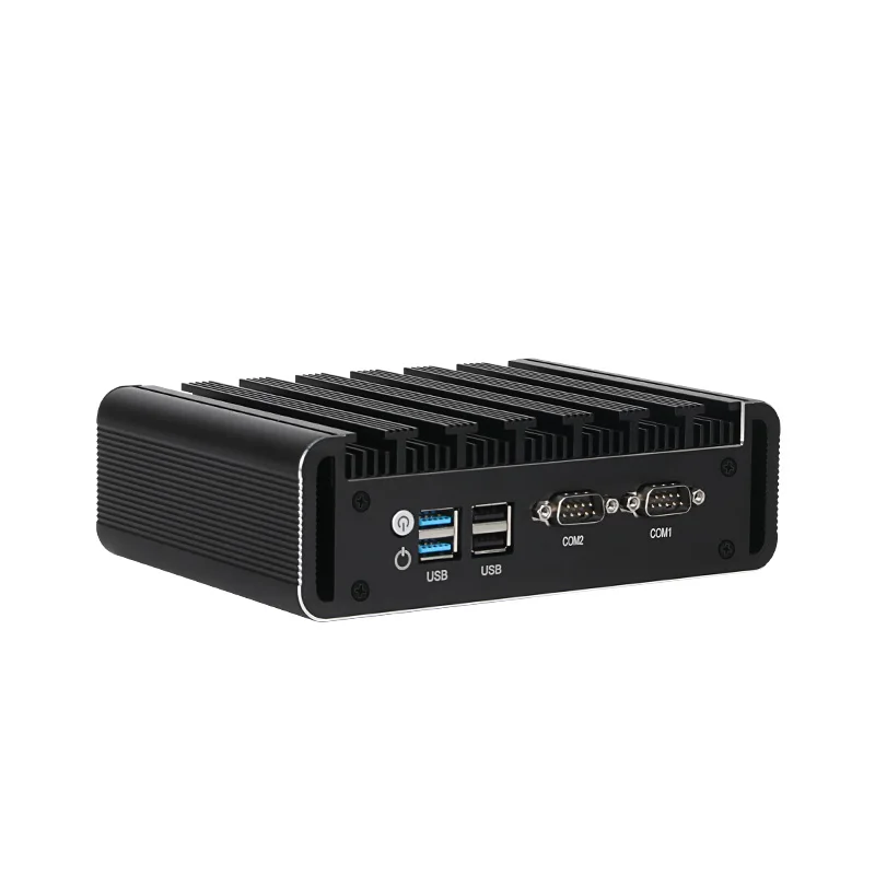 Tolibek Fanless Mini PC Support Windows10/11 LINUX DDR4  with Inter N100 Router 2*Gigabit LAN 2*DB-9 COM RS232 Firewall Computer