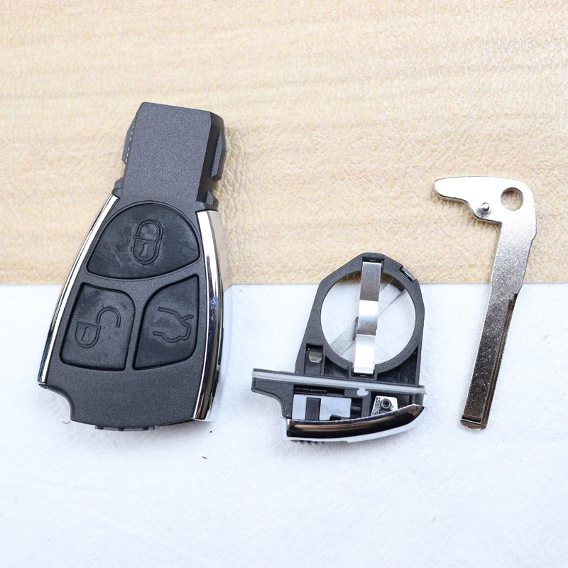 메르세데스 벤츠 W203 W204 W205 W210 A B C E 클래스 W211 W212 W22 용 금속 자동차 키 하우징 키 케이스 쉘에 플라스틱 업그레이드