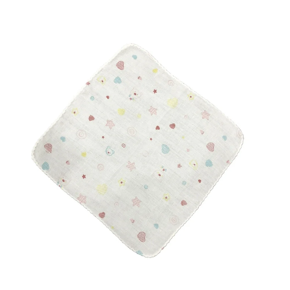 1 pièces bébé 31x31cm coton gaze salive serviette florale carré doux absorbant visage lavage tissu bavoirs serviette bébé bavoirs carré écharpe