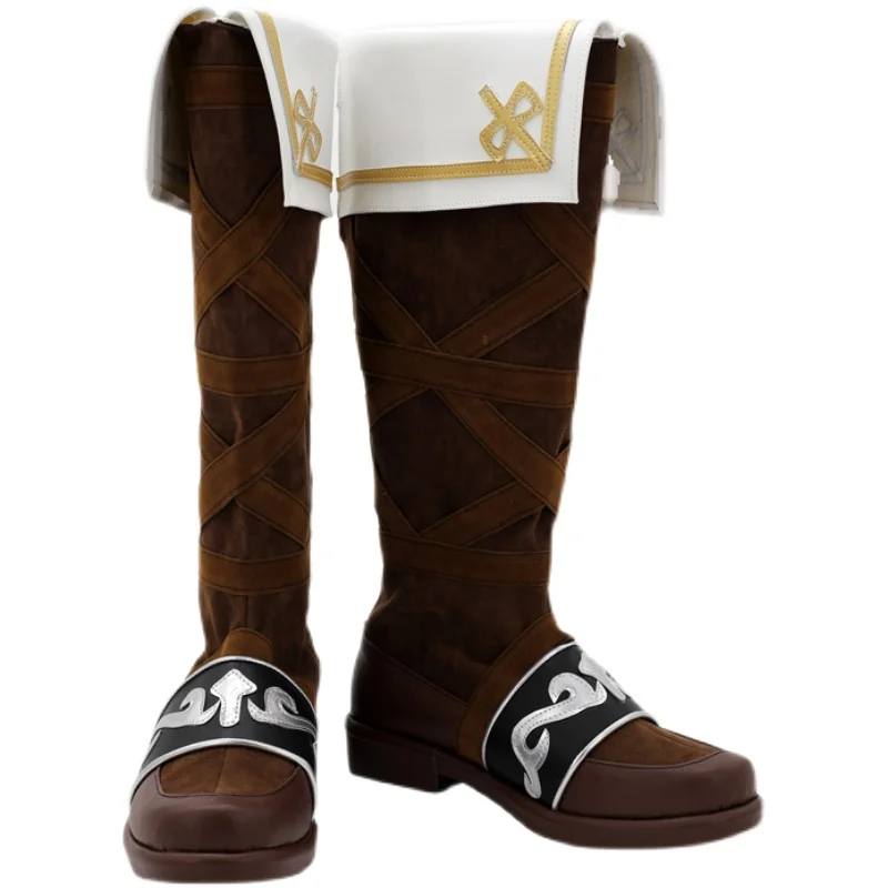 Fire Emblem Shadow Dragons e la lama della luce Marth Scarpe cosplay Stivali Stivali di ruolo per feste di carnevale di Halloween