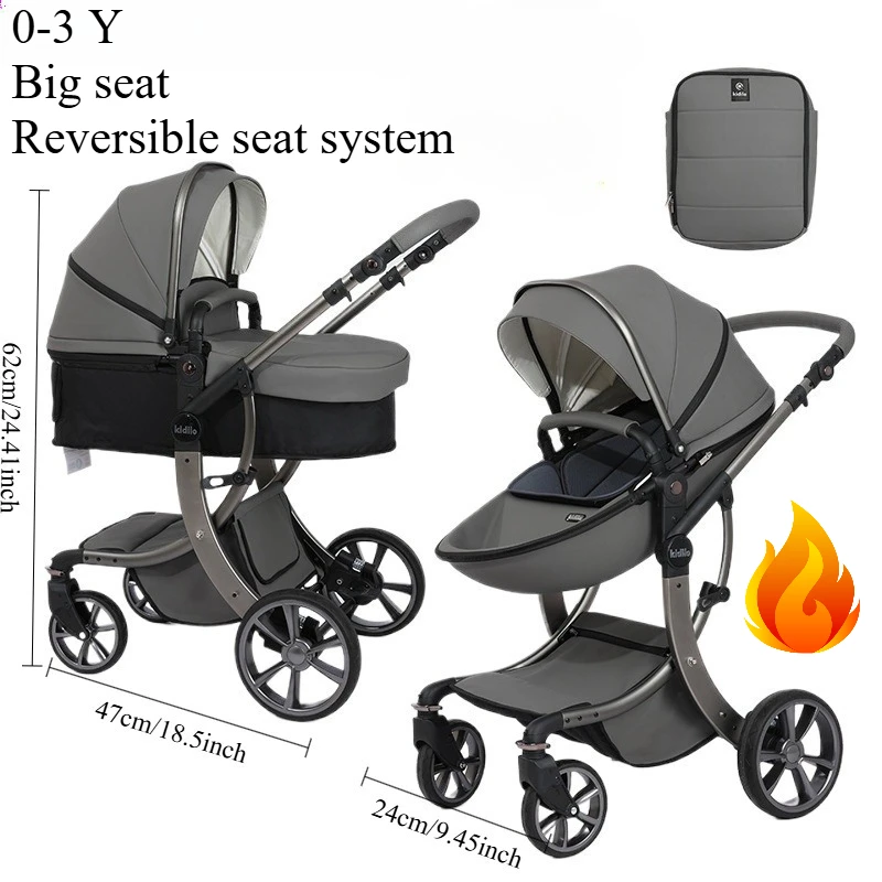 

Детская коляска с высоким пейзажем, прогулочная коляска, портативная детская тележка, коляска