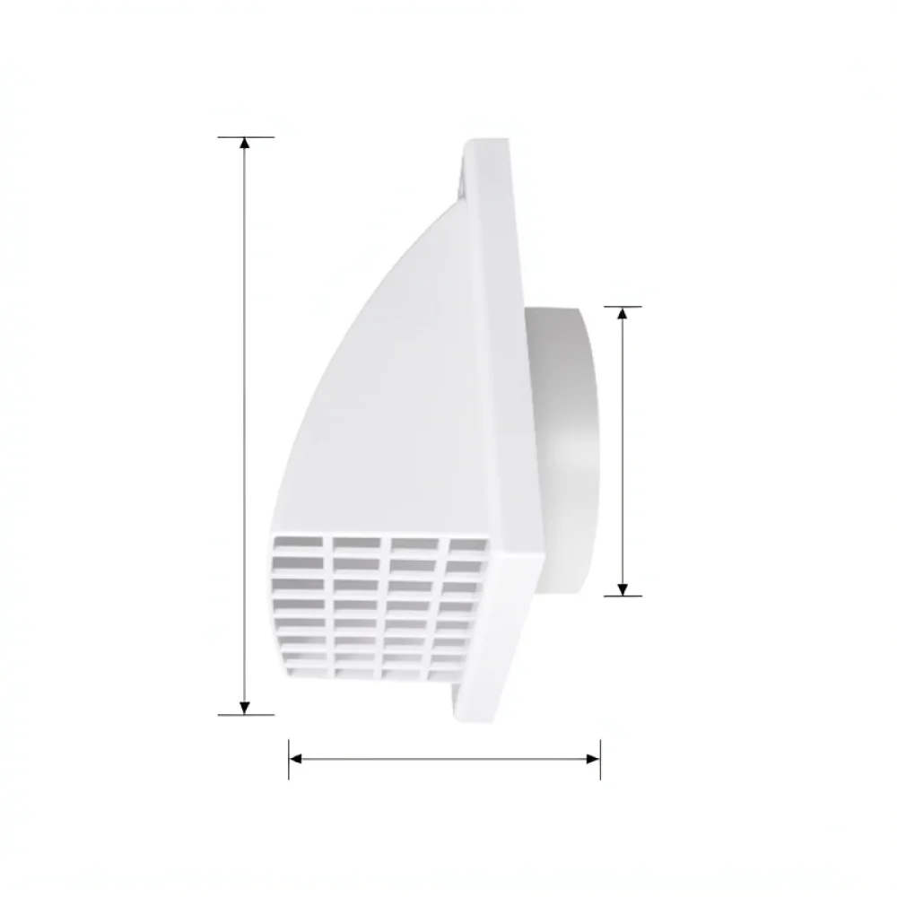 Exhaust Ventilation Vent Cap Wall Duct Air Grille For Hefengxing Kitchen Bathroom Pipe Weatherproof Protector