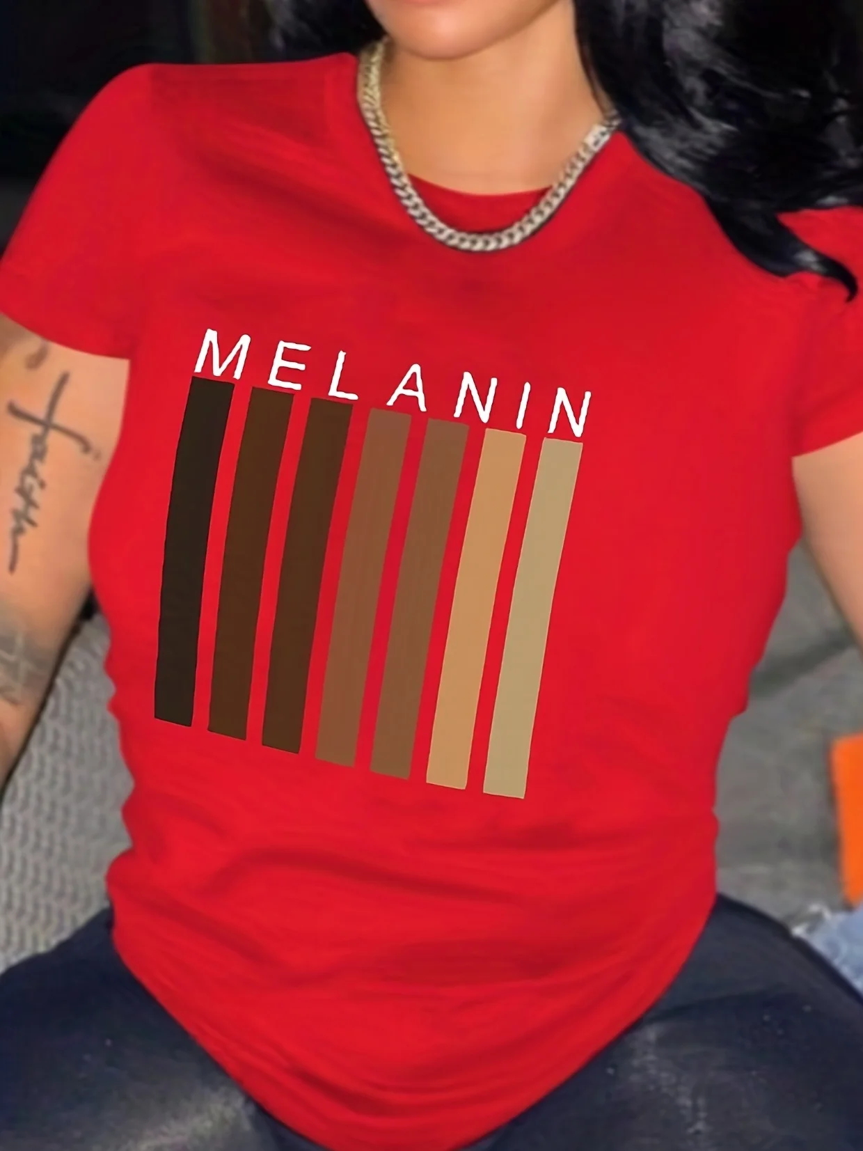 

Vibrant Letter Print Crew Neck T-shirt - Soft, Breathable, Short Sleeve, Relaxed Fit, Casual Summer Essential