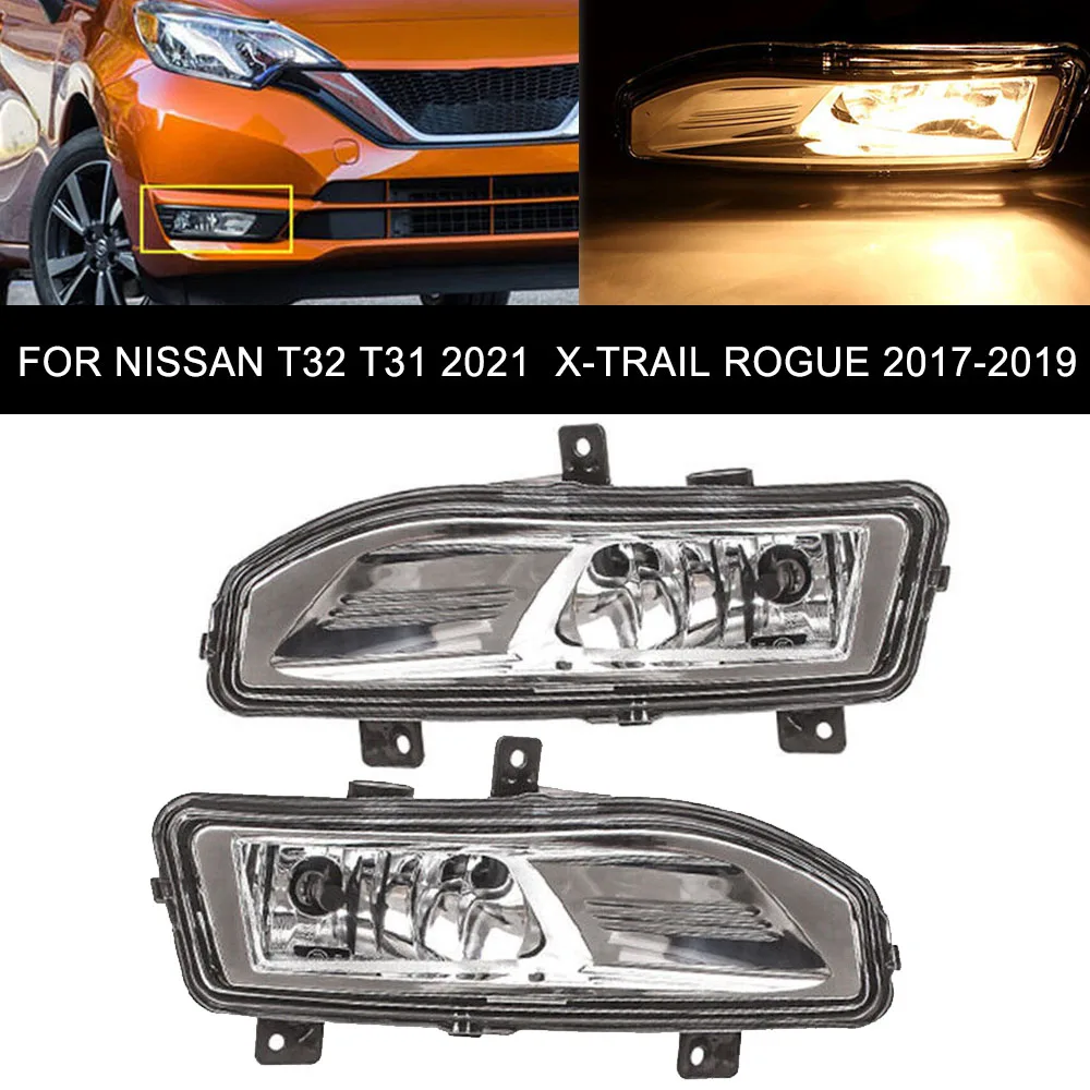 

LED Fog Lights For Nissan X Trail t32 t31 2021 Fog Light For X-Trail Rogue 2017 2018 2019 Foglights Headlight Grille Fog Lamp