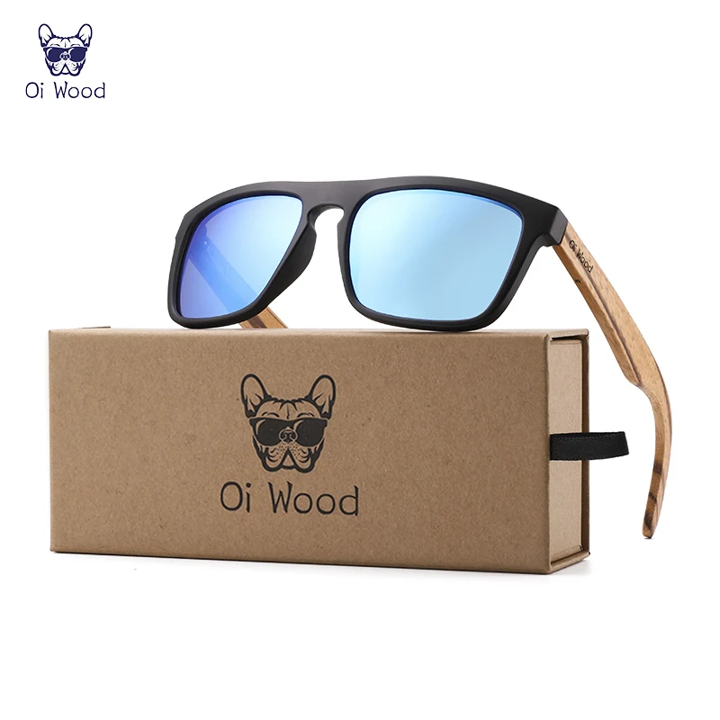 

Oi Wood Women Sun glasses Square Sunglasses Wooden Eyeglasses polarized Red Lenses Mens Glasses