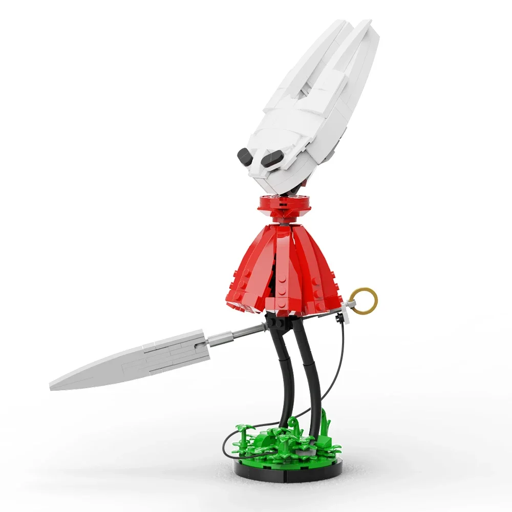 Jeu d'aventure MOC Holloweds-Silksong, blocs de construction de modèle de personnage, chevalier, dents de scie noires, briques de monstre, jouet cadeau pour enfants