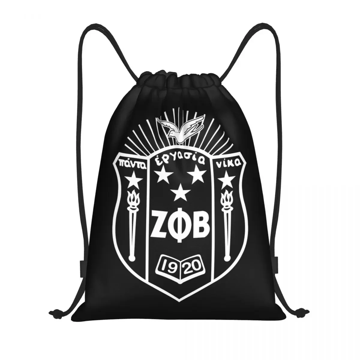 Zeta Phi Beta Drawstring Backpack Women Men Sport Gym Sackpack Portable Training Bag Sack