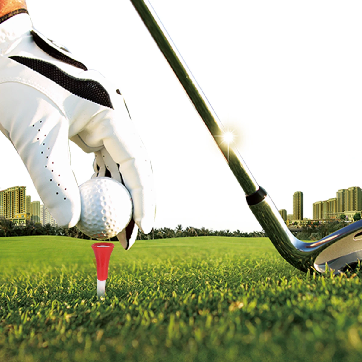 

50Pcs Golf Tees High-Quality Plastic Durable Lightweight Rubber Tip 83mm Cushion Training Accessories Plastic Tees