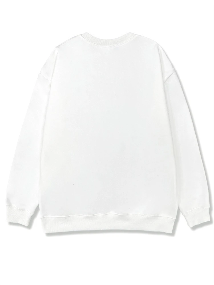 المرأة جولة الرقبة هوديي بلوزات غير رسمية موضة جديدة بسيطة البلوفرات بلون الخريف الشتاء الرجال كم طويل بلوزات فضفاضة #4