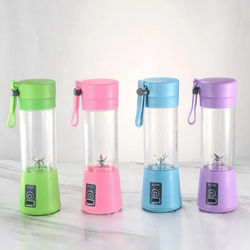 Electric Fruit Juicer Blender Portable Handheld USB Personal Milk Smoothie Maker Mixer Cup for Home Picnic Office,Purple