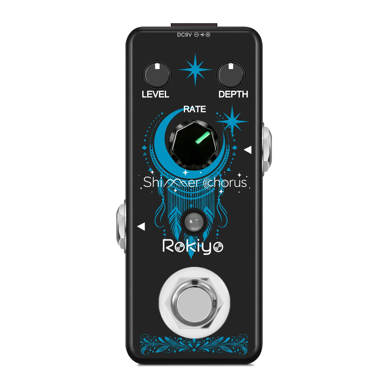 Rokiyo Shimmer Chorus Guitar Effect Pedal Pure Analog BBD Vintage Chorus Pedal Warm Spacious Tone Mini Stompbox for Guitar Bass