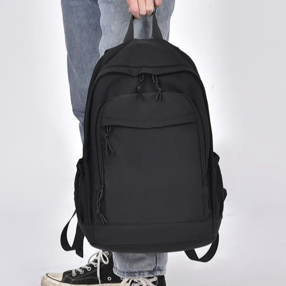 

Прочный рюкзак для ноутбука большой емкости, водонепроницаемая ткань Оксфорд, школьная сумка для отдыха, однотонный дорожный рюкзак для бизнеса