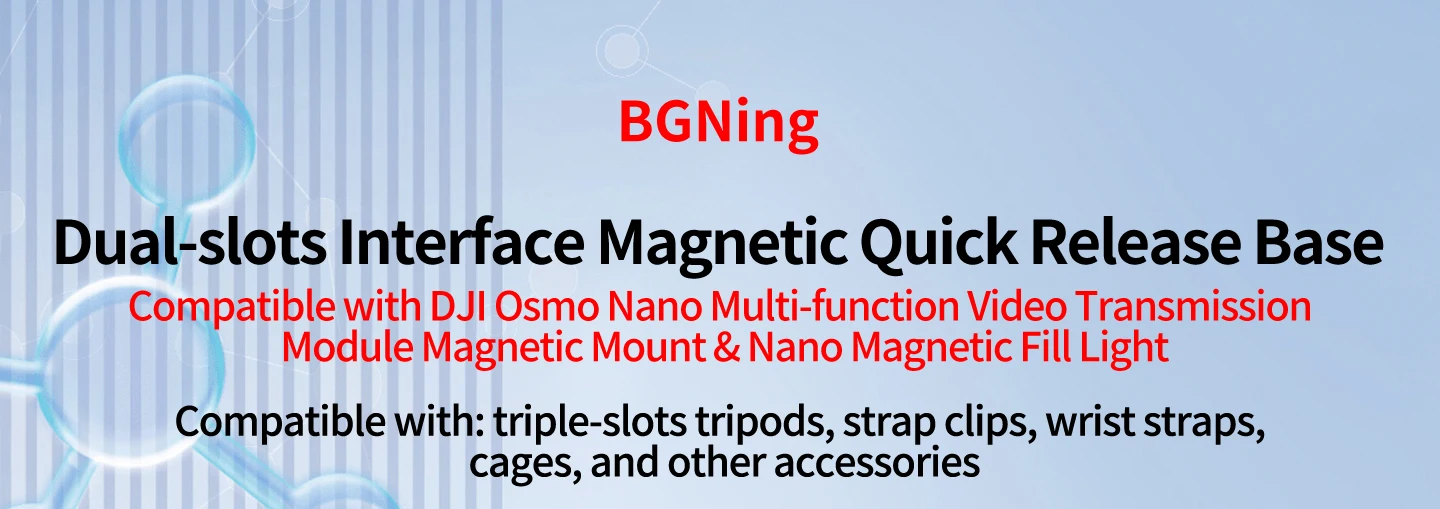 Magnetischer Schnellwechseladapter für DJI Action 6 Osmo Nano Kamera für Arca Swiss NATO Schiene Stativ Selfie Stick Gimbal Käfig Halterung – Detail 1
