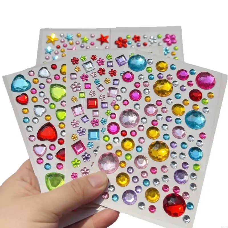 Reflective Acrylic Sticker Sheets for DIY Card Making, Journal Decoration, Gift Packaging, and Assorted Form Craft Projects Use