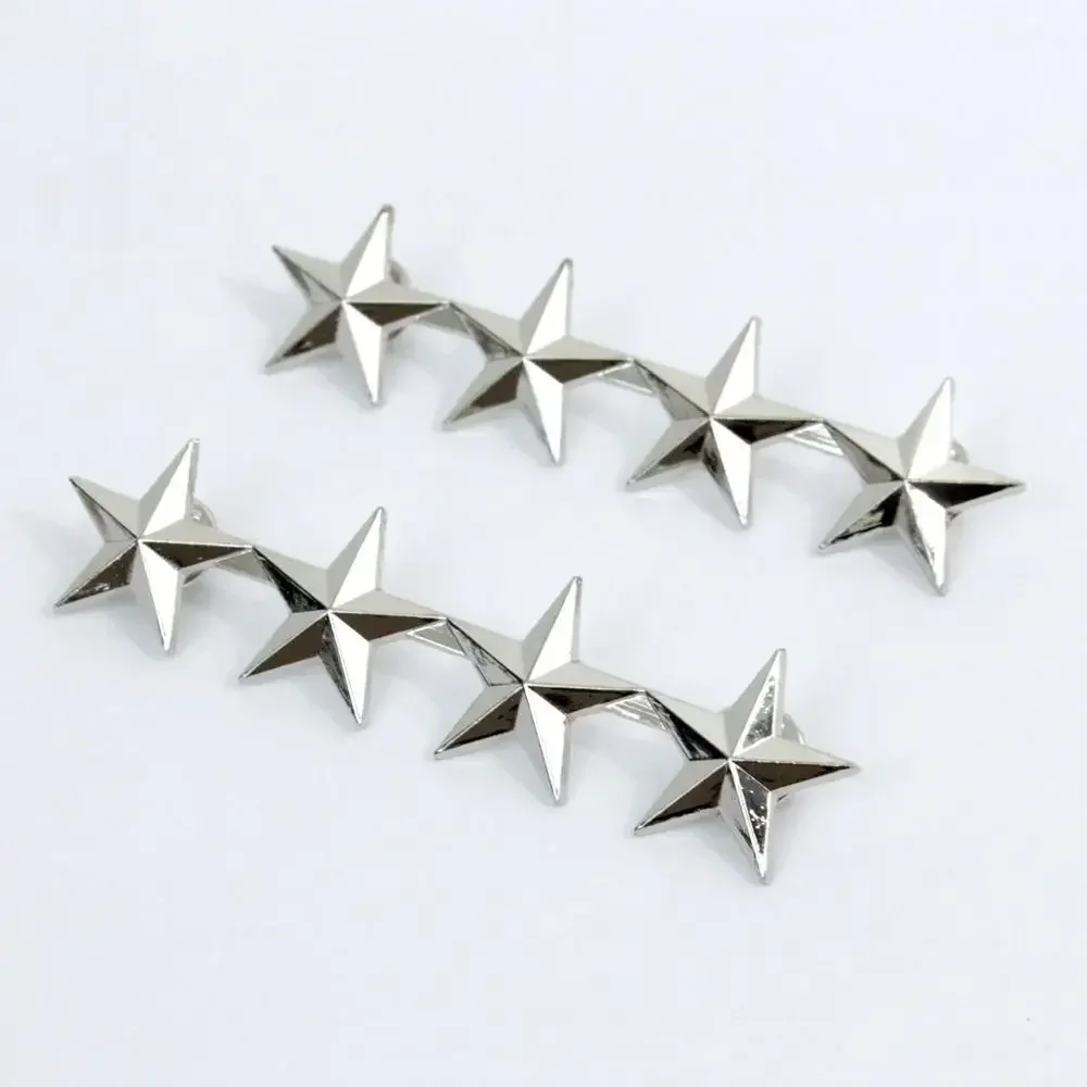 

PAIR WW2 US BADGE MILITARY AIR FORCE INSIGNIA FOUR STARS GENERAL MEDAL RANK PIN